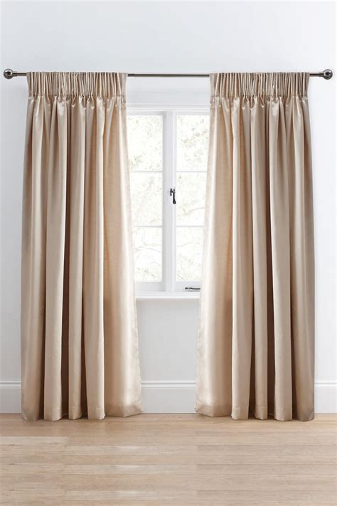 champagne velvet curtains pencil pleat.